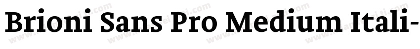 Brioni Sans Pro Medium Itali字体转换